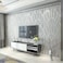 Q QIHANG QIHANG Modern 3D Thick NonWoven Imitation Deerskin Deep Embossed Curve Pattern Living RoomTV Background Wallpaper Roll 173 x 32857 Square feet Gray