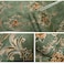 Blooming Wall Textured Vintage Damasks Floral Pattern Wallpaper Wallcoverings for Walls 57 Square ftRoll GreenFlower