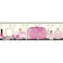 York Wallcoverings Growing Up Kids Glitz and Gla Removable Wallpaper Border Pinks White Gold Black