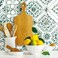 RoomMates RMK11281WP Forest Green Mediterranean Tile Peel and Stick Wallpaper