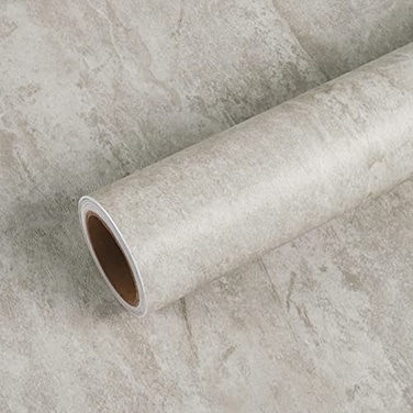 VEELIKE Light Concrete Wallpaper 157x354 Concrete Peel and Stick Countertop Contact Paper Waterproof Removable Decorative Retro Concrete Cement Wall Paper for Kitchen Backsplash Cabinets Table