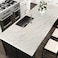 VEELIKE Thick Marble Countertop Contact Paper Waterproof 157x118 Matte Marble Wallpaper Granite Paper Vinyl Roll for Kitchen Bathroom Table Walls