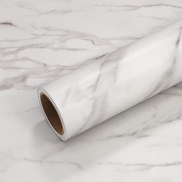 VEELIKE Thick Marble Countertop Contact Paper Waterproof 157x118 Matte Marble Wallpaper Granite Paper Vinyl Roll for Kitchen Bathroom Table Walls