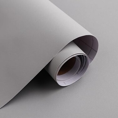 Micpolo 157 x 394 Grey Peel and Stick Wallpaper Matte Contact Paper for Cabinet and Countertops