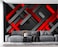 Eierme Red Black Metal 3D wall Mural Wallpaper for Bedroom 137 x 100Not Peel and Stick