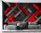 Eierme Red Black Metal 3D wall Mural Wallpaper for Bedroom 137 x 100Not Peel and Stick