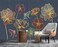Eierme Embossed Golden Flower 3D wall Mural Wallpaper for Bedroom 137 x 100Not Peel and Stick
