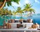 Eierme Palm Trees and Blue Sky Summer Island wall Mural Wallpaper for Bedroom 103 x 69Not Peel and Stick