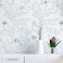 Dviolet Peel and Stick Wallpaper White and Light Blue Contact Paper CoralSeashellStarfish Pattern Removable Wallpaper for Kids Room 173X 118