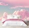 YQWDMX Children 3D Pink Cloud Wallpaper for Kids Room Not Peel and Stick