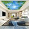 Eierme Sky Seagull Green Tree Ceiling 3D wall Mural Wallpaper 137 x 100Not Peel and Stick