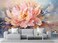 Wmjurel Pink Peony Background Oil Painting Floral Texture Mural Modern Wallpaper Large Wall Background PaintingNonselfAdhesive