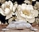 Wmjurel Vintage Peony Buds and Leaves Floral Seamless Pattern Wallpaper for Bedroom Living Room Bathroom Wall BackgroundsNonselfAdhesive