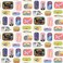 NuWallpaper x Rachel Antonoff Cream Sardine Tins Peel and Stick Wallpaper RAS6267