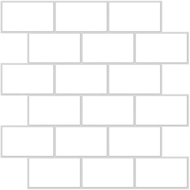 Main Street 24Pack of 8 x8 Peel and Stick Backsplash Wallpaper Tiles Removable Self Adhesive Wall Tile for Kitchen RenterFriendly for Your Home and DIY Projects White Subway
