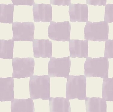 Mr. Kate Mr Kate Tess Watercolor Soft Lavender Checker Peel and Stick Wallpaper Vinyl 205in x 18ft