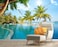 Eierme Palm Trees and Blue Sky Summer Island wall Mural Wallpaper for Bedroom 137 x 100Not Peel and Stick