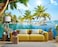 Eierme Palm Trees and Blue Sky Summer Island wall Mural Wallpaper for Bedroom 137 x 100Not Peel and Stick