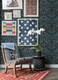 RoomMates Mystic Serpent Navy Peel and Stick Wallpaper RMWS1257 Pack of 1