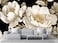 Wmjurel Vintage Peony Buds and Leaves Floral Seamless Pattern Wallpaper for Bedroom Living Room Bathroom Wall BackgroundsNonselfAdhesive