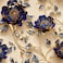 MuralPeel Vintage Golden Blue Yellow Florals Peel and Stick Wallpaper Easy Peel Off Self Adhesive Removable Stick on Wall Paper for Kitchen Renter Friendly