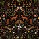 WalRiddle Vintage Dark Black Animals Forest Squirrel Damask Peel and Stick Wallpaper Easy Peel Off Contact Paper Stick on Adhesive Wall Paper for Bathroom Waterproof Renter Friendly
