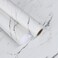 EaseStick 157x160 Matte Silver Grey White Marble Contact Paper Thick Waterproof Kitchen Countertop Peel and Stick Wallpaper Self Adhesive Removable Wallpaper for Bathroom Kitchen Countertops Wall