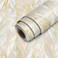 HOMETITUTE Pearl Leaf Wallpaper Peel and Stick Gold Marble Contact Paper Wall Paper Stick 177 x 1181 Removable Self Adhesive Vinyl Wall Covering for Entryway Vanity Accent Wall Decor