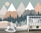 Eierme Childrens Cartoon Mountain Peak Forest Sun Nursery wall Mural Wallpaper 178 x 117Not Peel and Stick