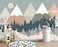 Eierme Childrens Cartoon Mountain Peak Forest Sun Nursery wall Mural Wallpaper 178 x 117Not Peel and Stick