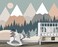 Eierme Childrens Cartoon Mountain Peak Forest Sun Nursery wall Mural Wallpaper 178 x 117Not Peel and Stick