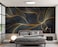 Eierme Simple Golden Lines wall Mural Wallpaper for Bedroom 137 x 100Not Peel and Stick