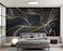 Eierme Simple Golden Lines wall Mural Wallpaper for Bedroom 137 x 100Not Peel and Stick
