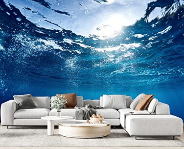 Eierme Sunlight Shining into the sea wall Mural Wallpaper for Bedroom 103 x 69Not Peel and Stick