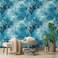 COKCOKR Blue Gold Marble Crack Pattern Wallpaper1771x1181 Kitchen Waterproof and Dirt Resistant Vinyl Removable Self Adhesive Wallpaper for Hallway Cabinets Bathroom Bedroom Kitchen Dining Room