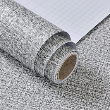 Yancorp Textured Fabric Wallpaper 24x197 Faux Grasscloth Peel Stick SelfAdhesive Removable Wallpaper Counter Top Liners