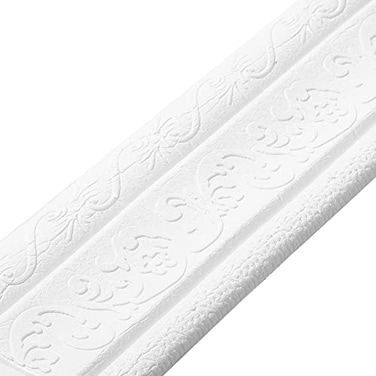 TaoBary Self Adhesive Flexible Foam Molding Trim Wallpaper Border 3D Sticky Decorative Wall Lines Peel and Stick Wall Baseboard Trim for Home Office Hotel DIY Decor5 RollElegant Style
