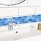 HOMETITUTE Wallpaper Border 4x196 Inch Peel and Stick Wall Border Wallpaper Border Self Adhesive Blue Crystal Texture Wall Trim for Bathroom Kitchen Backsplash Mirror Frame Sink Closet Entryway Decor
