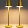 Timjorman 2Pack Cordless Table Lamps 5000mAh Rechargeable Battery Operated Desk Lamp 3Level Dimmable LED Night Light for Bedroom Dining Restaurant Metal Design Bronze 2PACK