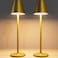 Timjorman 2Pack Cordless Table Lamps 5000mAh Rechargeable Battery Operated Desk Lamp 3Level Dimmable LED Night Light for Bedroom Dining Restaurant Metal Design Bronze 2PACK