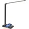 JOSTIC LED Desk Lamp with Night Light Fast Wireless Charger USB Charging Port 10 Brightness 5 Color Modes Dimmable Bedside Table Lamp for Bedroom Touch Control Auto Timer 1200Lux Super Bright