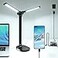 hukunos LED Desk Lamps for Home Office 14W Bright Double Swing Arm LED Desk Lamp with USB Charging Port EyeCaring Task Lamp Desktop Lamp with Night Light Table Read Light for Bedroom Work Study Craft