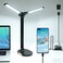 hukunos LED Desk Lamps for Home Office 14W Bright Double Swing Arm LED Desk Lamp with USB Charging Port EyeCaring Task Lamp Desktop Lamp with Night Light Table Read Light for Bedroom Work Study Craft