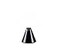 Lexon Mina Small Mushroom Lamp LED Portable Bedside Light for Bedrooms Kids Nursery Rechargeable with 12h Autonomy Memory Dimmer Aluminum Glossy Black
