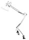 Bostitch Office VLF100WHT Swing Arm Desk Lamp with Clamp Mount 36 Reach with MultiJoint Adjustment Includes Replaceable LED Bulb VLF White