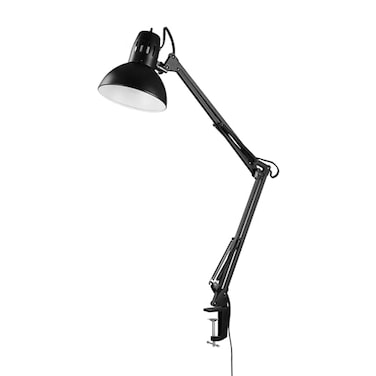 Globe Electric 56963 315 MultiJoint Desk Lamp with Metal Clamp Black OnOff Rotary Switch on Shade Partially Adjustable Swing Arm Home Essentials Reading Light Office Dcor