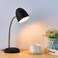 CONCA EyeCaring Table Lamp of Simple Designs Home E26 Led Screw Basic Metal Desk Lamp with Flexible Gooseneck Hose Neck Study Lamp for Bedroom Office Living Room Convenient OnOff SwitchBlack