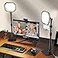 LitONES 2Pcs Desktop Video Conference Lighting for Zoom Meeting Computer Laptop Work from Home with Nature Soft Light Adjustable Brightness Color Temp and Flexible Stand Versatile Phone Holder