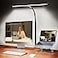 Airlonv LED Desk Lamp for Office Home EyeCaring Desk Light with Stepless Dimming Adjustable Flexible Gooseneck 10W USB Adapter Desk Lamp with Clamp for Reading Study Workbench Black