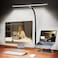Airlonv LED Desk Lamp for Office Home EyeCaring Desk Light with Stepless Dimming Adjustable Flexible Gooseneck 10W USB Adapter Desk Lamp with Clamp for Reading Study Workbench Black